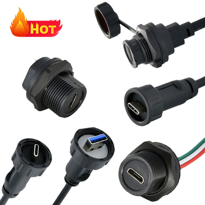 品質  IP67 Waterproof Wire Connector USB 3.0 2.0 Adapter Mated Male To Female Panel Mount 工場