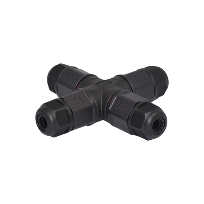 品質  7.5mm LED Waterproof Connector 4ways IP67 Screw T Type Assembly 2 Pin Solar Connector 工場