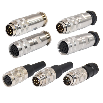 品質  Field Wirable M16 Waterproof Connector Male Female 2 - 12 Poles M16 Circular Connector 工場