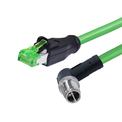 男女の防水適用範囲が広いケーブル コネクタIP68 M12 Rj45プラグへのD Xコード4pin 8pin