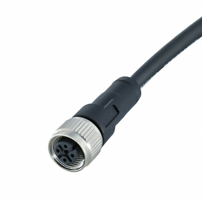 IP68女性の男性M12の防水コネクター22AWG 24AWG 26AWG M12のケーブル コネクタ