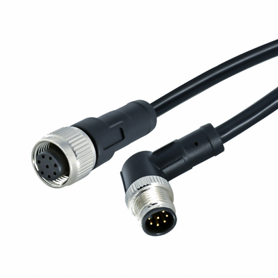 IP68女性の男性M12の防水コネクター22AWG 24AWG 26AWG M12のケーブル コネクタ