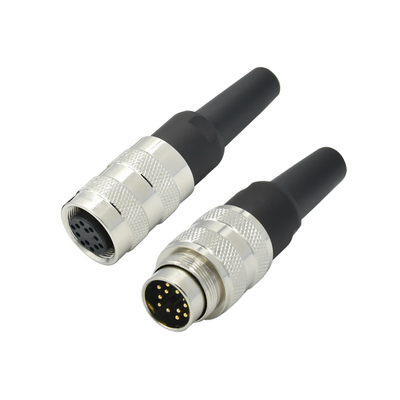 IP67 格付け M16 防水接続器 PBT 隔熱材料と接触板 Au 金/金