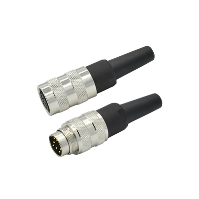 IP67 格付け M16 防水接続器 PBT 隔熱材料と接触板 Au 金/金