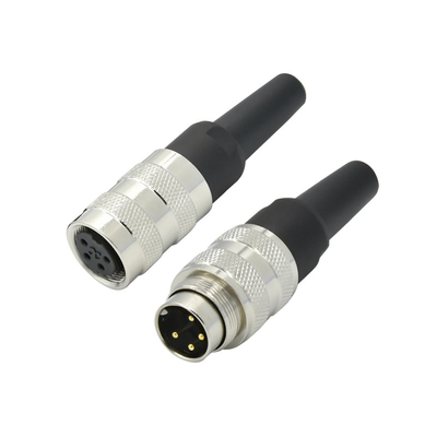 IP67 格付け M16 防水接続器 PBT 隔熱材料と接触板 Au 金/金