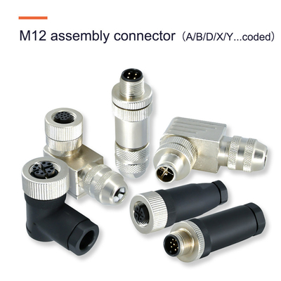 4A 定位電流 M12 防水接続器 DIN と TPU/PA 挿入