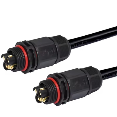 ブラックコーティング 防水電源コネクタ 定電圧 250V AC 10 MΩ 接触抵抗