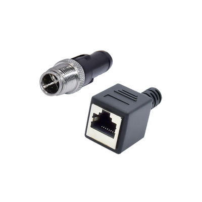 M12 - RJ45 防水コネクタ 3-17 ピン A B C D X コード オス メス