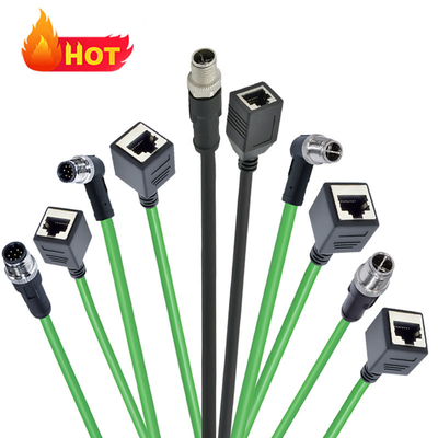 4A M12 から RJ45 接続器 IP67 防水 男性 女性