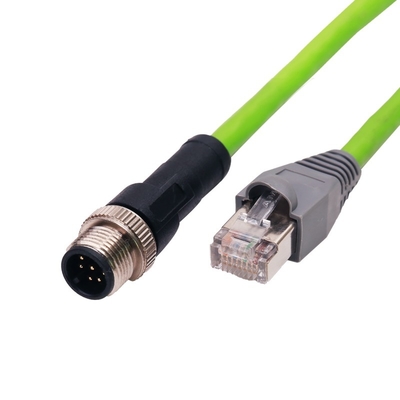 4A M12 から RJ45 接続器 IP67 防水 男性 女性