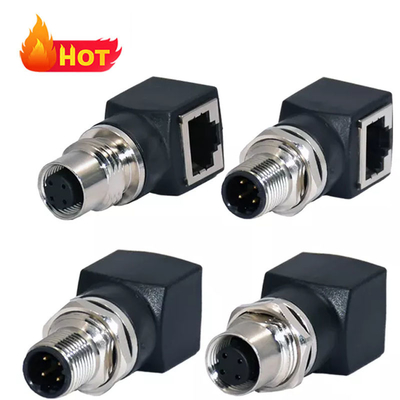M12 から RJ45 イーサネット 接続器 男性 女性 IP67 防水 3-17 ピン