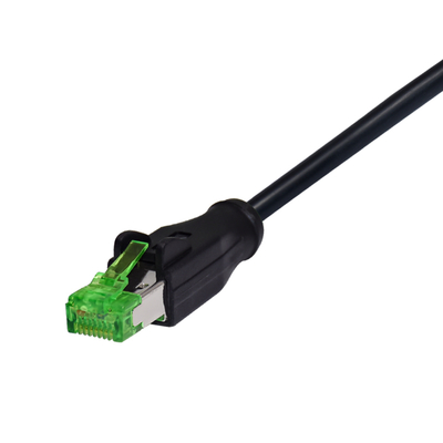 IP68 M12 XコードからRJ45 Cat6 イーサネットケーブル 1メートル