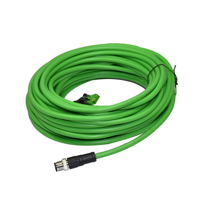 IP68 M12 XコードからRJ45 Cat6 イーサネットケーブル 1メートル