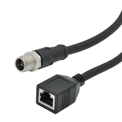 M12 イーサネットケーブル 4ピン 8ピン D X コード 産業用カメラ マシンビジョン