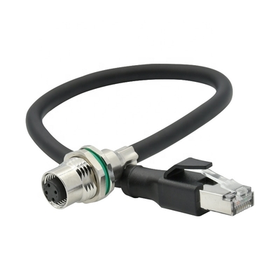 M12 イーサネットケーブル 4ピン 8ピン D X コード 産業用カメラ マシンビジョン