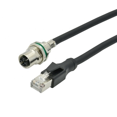 M12 イーサネットケーブル 4ピン 8ピン D X コード 産業用カメラ マシンビジョン