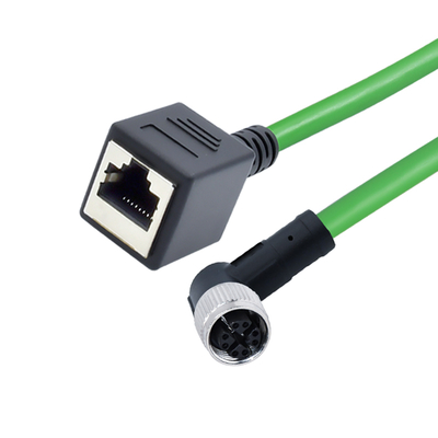 産業用M12 - RJ45 B D Xコード IP67イーサネットコネクタ