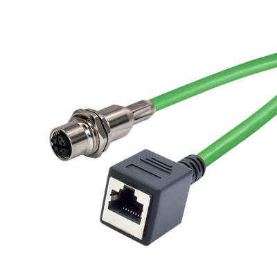 産業用M12 - RJ45 B D Xコード IP67イーサネットコネクタ