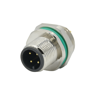 Rigoal M12 8ピン IP67 防水コネクタ オス メス パネルマウント