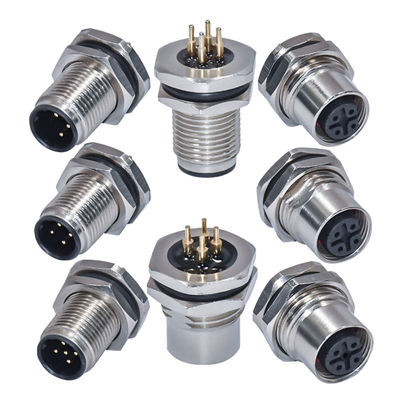 M12 防水コネクタ 3-17 ピン オス メス IP67 IP68 DIN