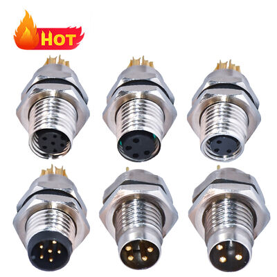 Rigoal M8 コネクタ航空防水 IP67/IP68 3-8 ピン 250V 定格 オス メス プラグ ソケット