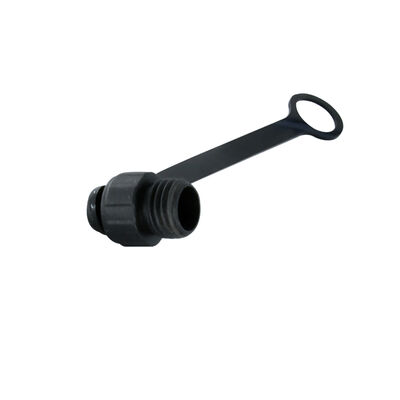 M8コネクタ用ダストカバー（チェーン付き） オス・メスプラグ・ソケット保護用 プラスチック製 ブラック