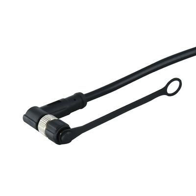 M8コネクタ用ダストカバー（チェーン付き） オス・メスプラグ・ソケット保護用 プラスチック製 ブラック