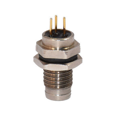 M8 4PIN 5PIN 8PIN 直角PCB型コネクタ 90度パネルマウントコネクタ