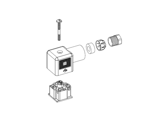 18mmの電磁弁のコネクターは油圧/空気のためのサイズの男性MCXのコネクターを動力を与えた弁に接続するタイプする