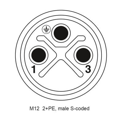 フランジのScoket IP68 3pinのピグテールSコード ソケットが付いている男性のパネルの台紙M12の防水コネクター