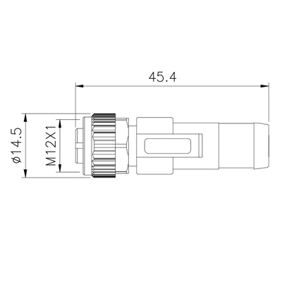 男女のコネクター防水4 Pin M12センサーのプラグIp67 M12の末端の抵抗Pinのプラグ