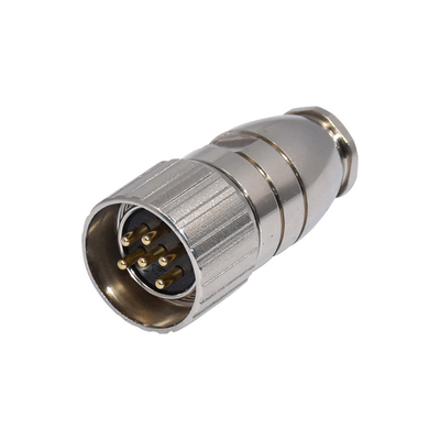 M23 17 Pin Connector 623 Signal Male Straight Plug Connector For Servo / Encoder