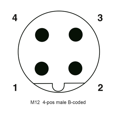 A/Dのコーディングの防水M12 8 Pinのメス コネクタ5P 12P
