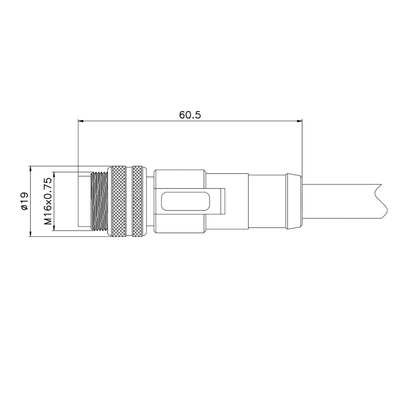 まっすぐなPA66 M16形成力はコネクター9.2mmケーブルを防水する
