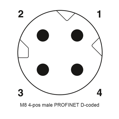 M8糸TPU PA66の肘アセンブリ コネクターはD 90度のROHS 4 Pinをコードする