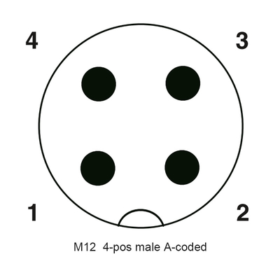 コード4 Pinの男性0.5A M12のパネルの台紙の防水コネクターPG9の留め具の糸