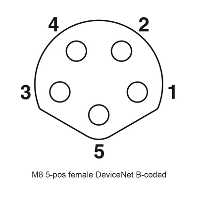 M8 Bコード電磁弁のコネクター分野取付可能な5pはセンサーPa66を形成した